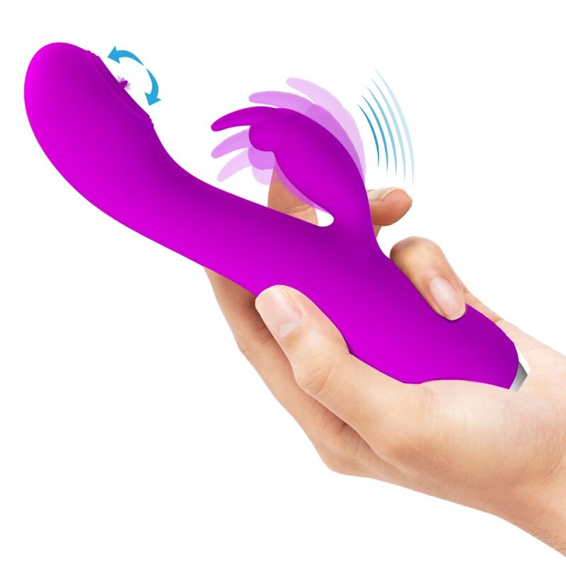 PRETTY LOVE - VIBRATORE RICARICABILE RACHEL CON VENTOSA VIOLA – Vibratori di coniglio – foto 9