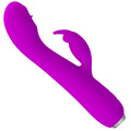 PRETTY LOVE - VIBRATORE RICARICABILE RACHEL CON VENTOSA VIOLA – Vibratori di coniglio