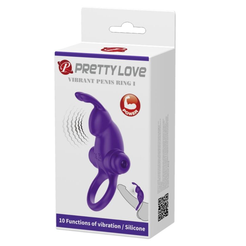 PRETTY LOVE - ANELLO VIBRATORE I CONIGLIO PER PENE VIOLA – Cockring con vibrazione – foto 9