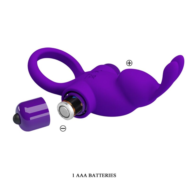 PRETTY LOVE - ANELLO VIBRATORE I CONIGLIO PER PENE VIOLA – Cockring con vibrazione – foto 7