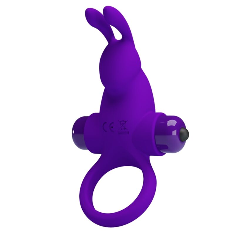 PRETTY LOVE - ANELLO VIBRATORE I CONIGLIO PER PENE VIOLA – Cockring con vibrazione – foto 3