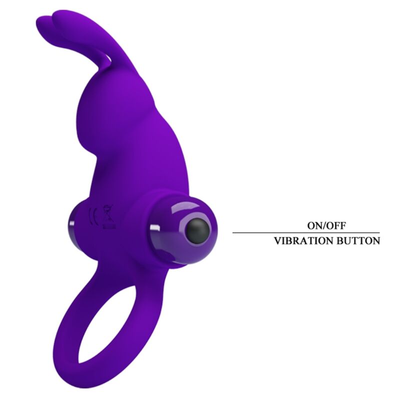 PRETTY LOVE - ANELLO VIBRATORE I CONIGLIO PER PENE VIOLA – Cockring con vibrazione – foto 8