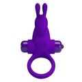 PRETTY LOVE - ANELLO VIBRATORE I CONIGLIO PER PENE VIOLA – Cockring con vibrazione
