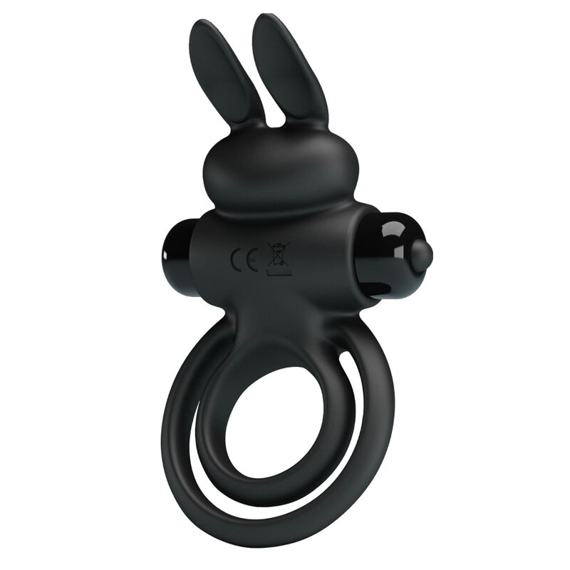 PRETTY LOVE - ANELLO VIBRATOR III RABBIT PER PENE NERO – Cockring con vibrazione – foto 2