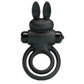 PRETTY LOVE - ANELLO VIBRATOR III RABBIT PER PENE NERO – Cockring con vibrazione