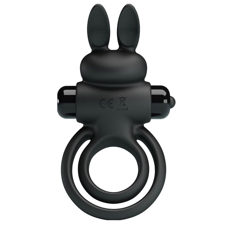 PRETTY LOVE - ANELLO VIBRATOR III RABBIT PER PENE NERO – Cockring con vibrazione