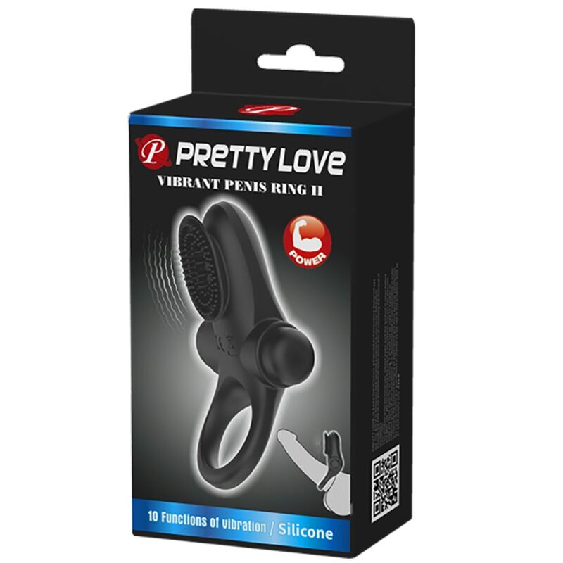 PRETTY LOVE - ANELLO VIBRATORE II PER IL PENE NERO – Cockring con vibrazione – foto 9