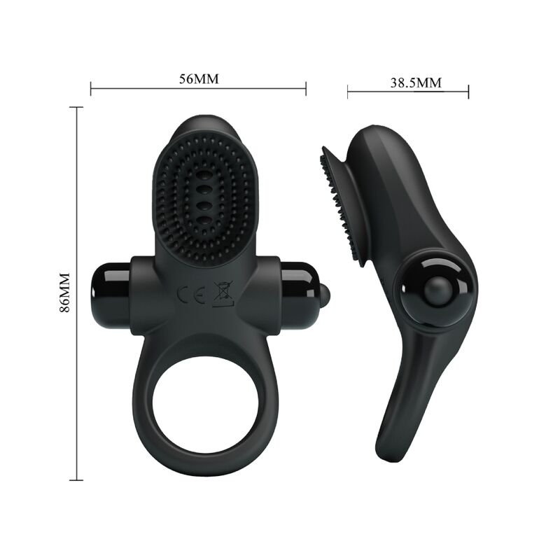 PRETTY LOVE - ANELLO VIBRATORE II PER IL PENE NERO – Cockring con vibrazione – foto 6