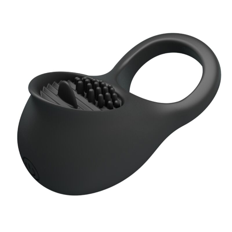 PRETTY LOVE - ANELLO VIBRANTE PER PENE CON LINGUA NERA – Cockring con vibrazione – foto 4