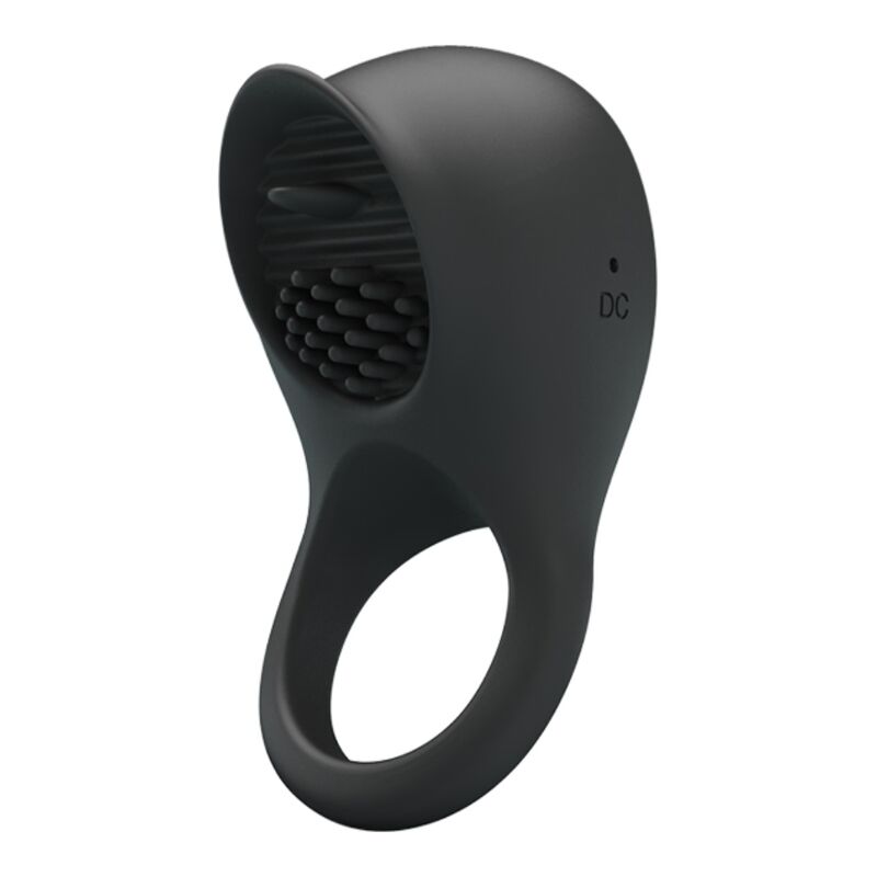 PRETTY LOVE - ANELLO VIBRANTE PER PENE CON LINGUA NERA – Cockring con vibrazione