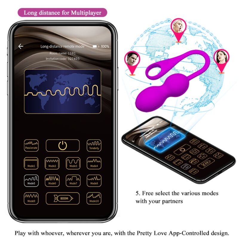 PRETTY LOVE - SFERE VIBRANTI RICARICABILI ELVIRA VIOLA – Proiettili vibranti – foto 13