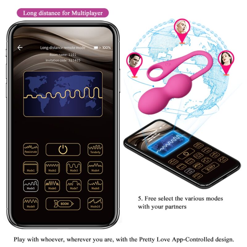 PRETTY LOVE - SFERE VIBRANTI RICARICABILI ELVIRA ROSA – Proiettili vibranti – foto 13