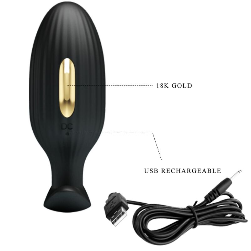 PRETTY LOVE - PLUG ANALE CONTROLLATO DA APP JEFFERSON NERO – Tappi anali – foto 7