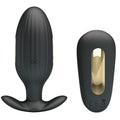 PRETTY LOVE - VIBRATORE ANALE RICARICABILE KELLY PLUG NERO – Tappi anali