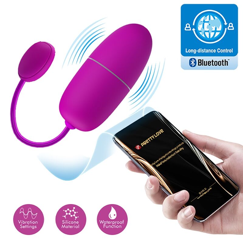 PRETTY LOVE - NINFA UOVO VIBRANTE APP CONTROLLATO VIOLA – Uova vibranti