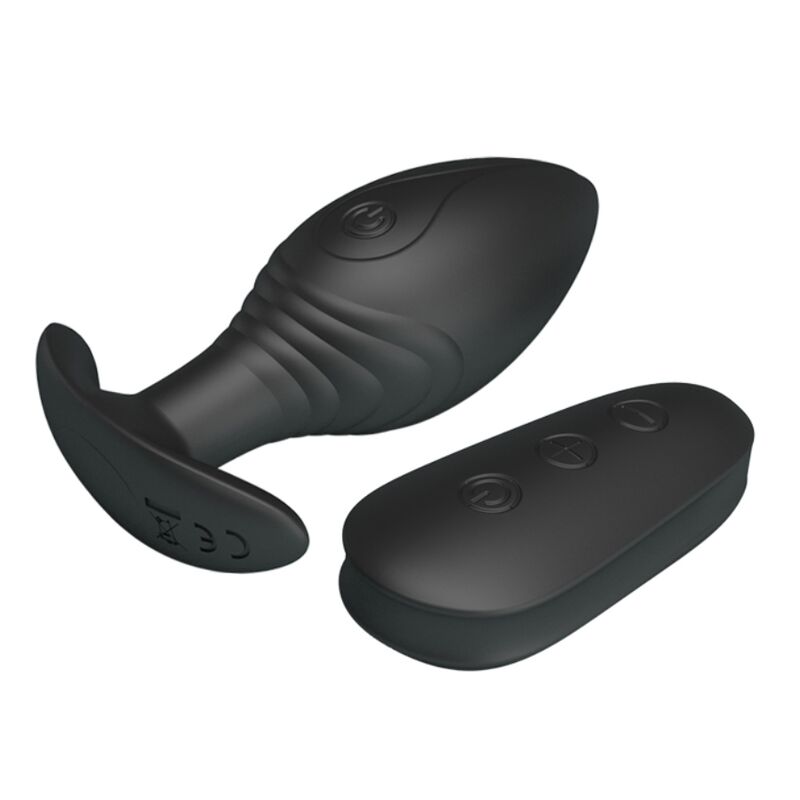 PRETTY LOVE - VIBRATORE RICARICABILE PLUG ANALE REGINA NERO – Tappi anali – foto 5
