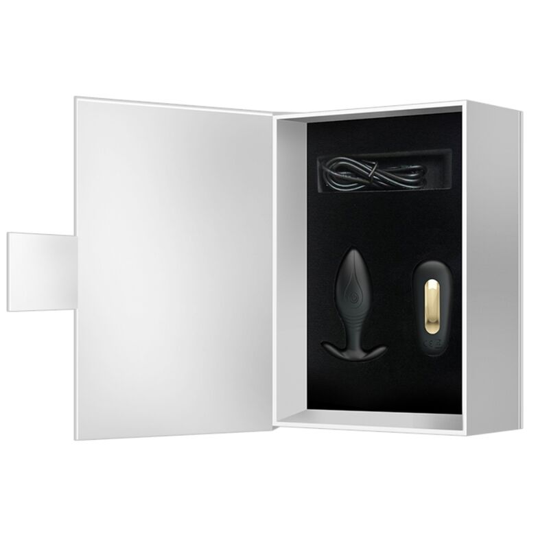 PRETTY LOVE - VIBRATORE RICARICABILE PLUG ANALE REGINA NERO – Tappi anali – foto 12
