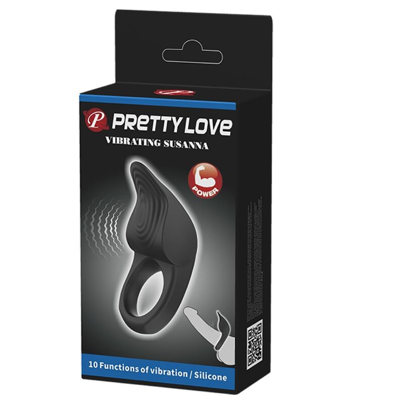PRETTY LOVE - ANELLO VIBRANTE PER PENE SUSANNA NERO – Cockring con vibrazione – foto 9
