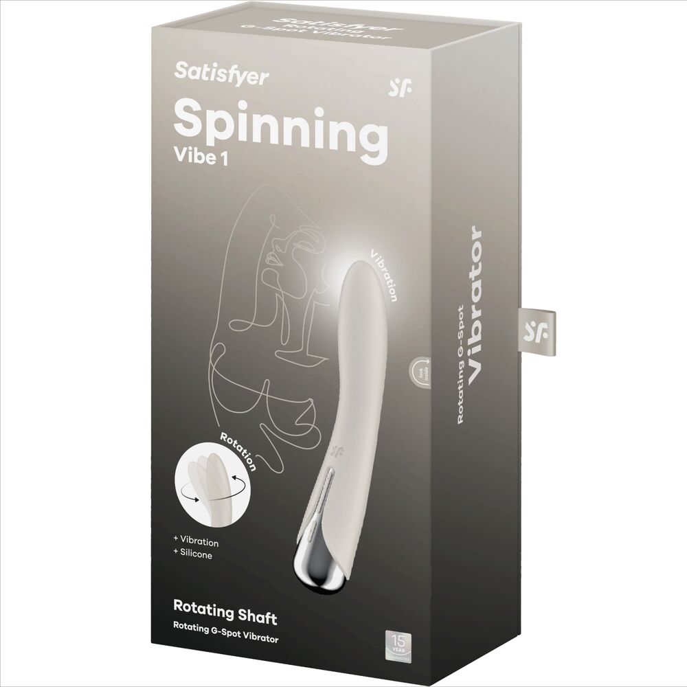 SATISFYER - VIBRATORE ROTATORE SPINNING VIBE 1 G-SPOT BEIGE – Vibratori a punto G – foto 7