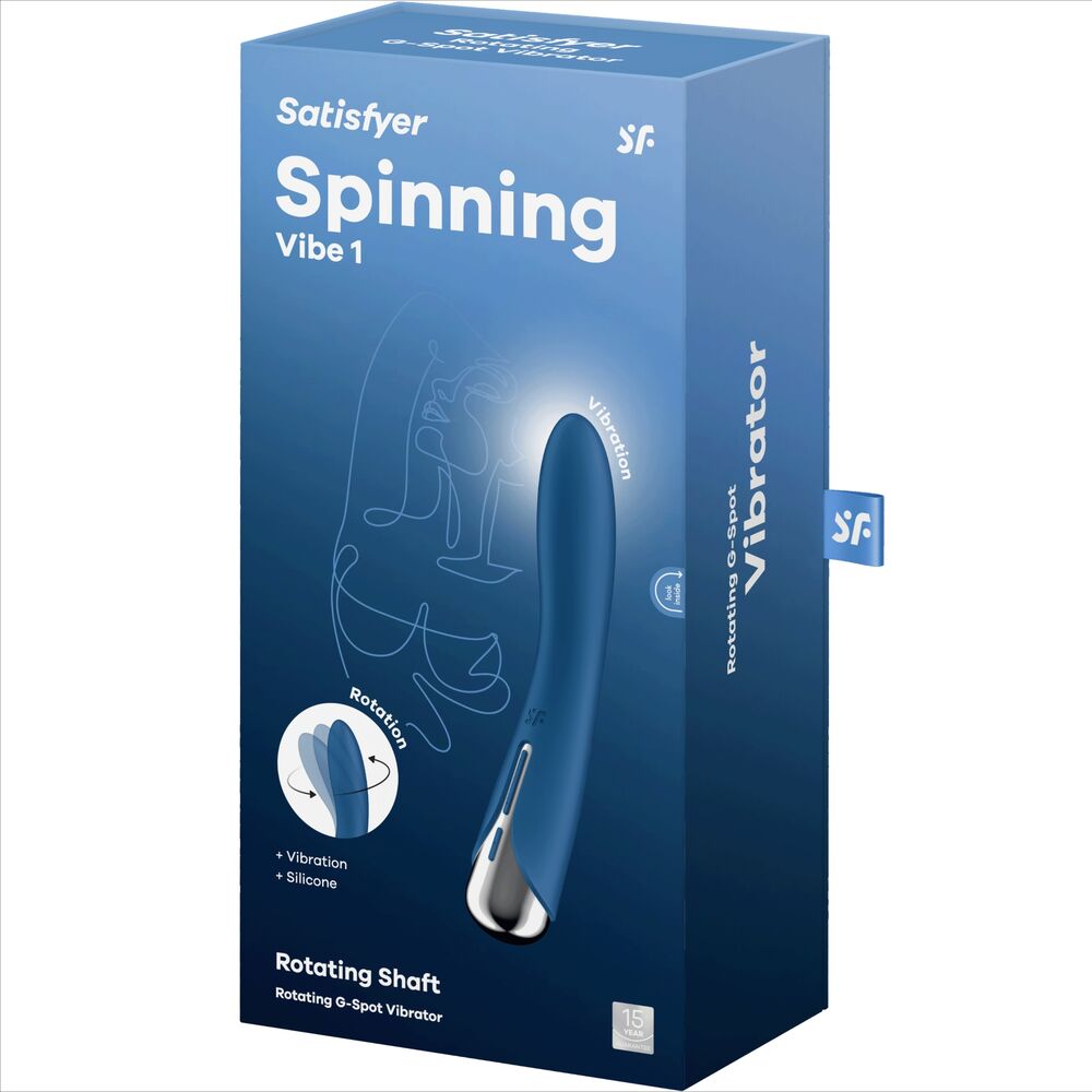 SATISFYER - VIBRATORE ROTATORE SPINNING VIBE 1 G-SPOT BLU – Vibratori a punto G – foto 7