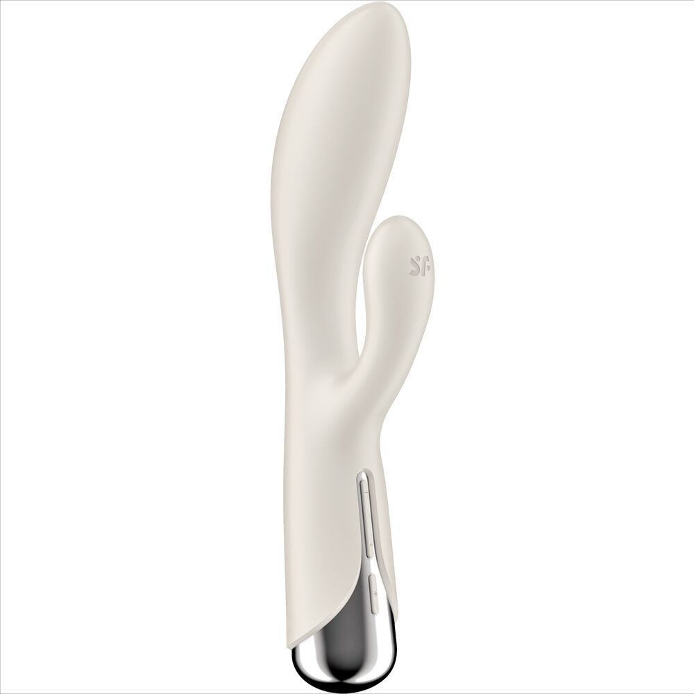 SATISFYER - SPINNING RABBIT 1 STIMOLAZIONE CLITORIDE E PUNTO G BEIGE – Vibratori di coniglio