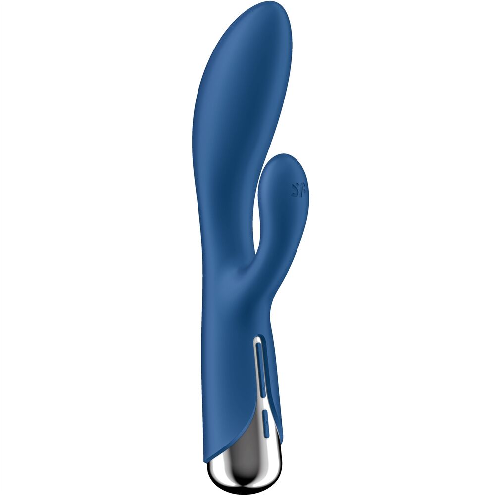 SATISFYER - SPINNING RABBIT 1 STIMOLAZIONE CLITORIDE E PUNTO G BLU – Vibratori di coniglio