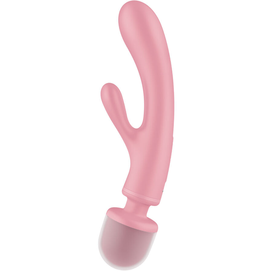 SATISFYER - MASSAGGIATORE VIBRATORE CONIGLIO TRIPLE LOVER ROSA – Vibratore WAND – foto 3