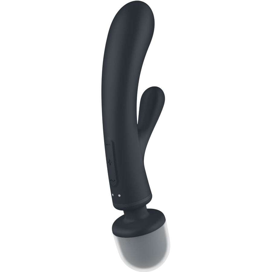 SATISFYER - MASSAGGIATORE VIBRATORE CONIGLIO TRIPLE LOVER GRIGIO – Vibratore WAND – foto 2