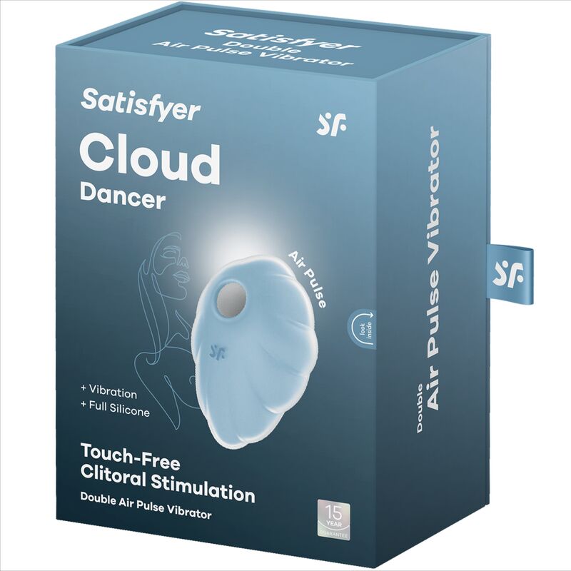 SATISFYER - VIBRATORE CLOUD DANCER BLU AIR PULSE – Stimolatore d'aria con vibrazione – foto 6