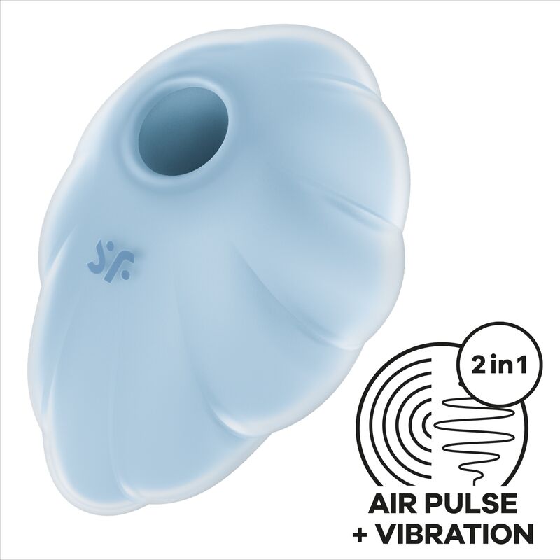 SATISFYER - VIBRATORE CLOUD DANCER BLU AIR PULSE – Stimolatore d'aria con vibrazione