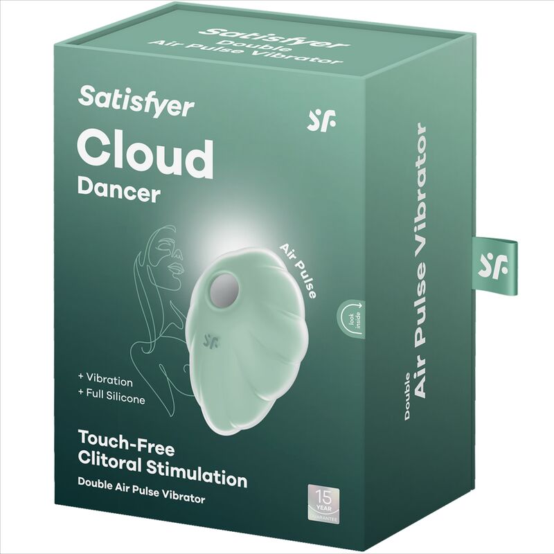 SATISFYER - VIBRATORE CLOUD DANCER GREEN AIR PULSE – Stimolatore d'aria con vibrazione – foto 5