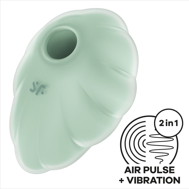 SATISFYER - VIBRATORE CLOUD DANCER GREEN AIR PULSE – Stimolatore d'aria con vibrazione