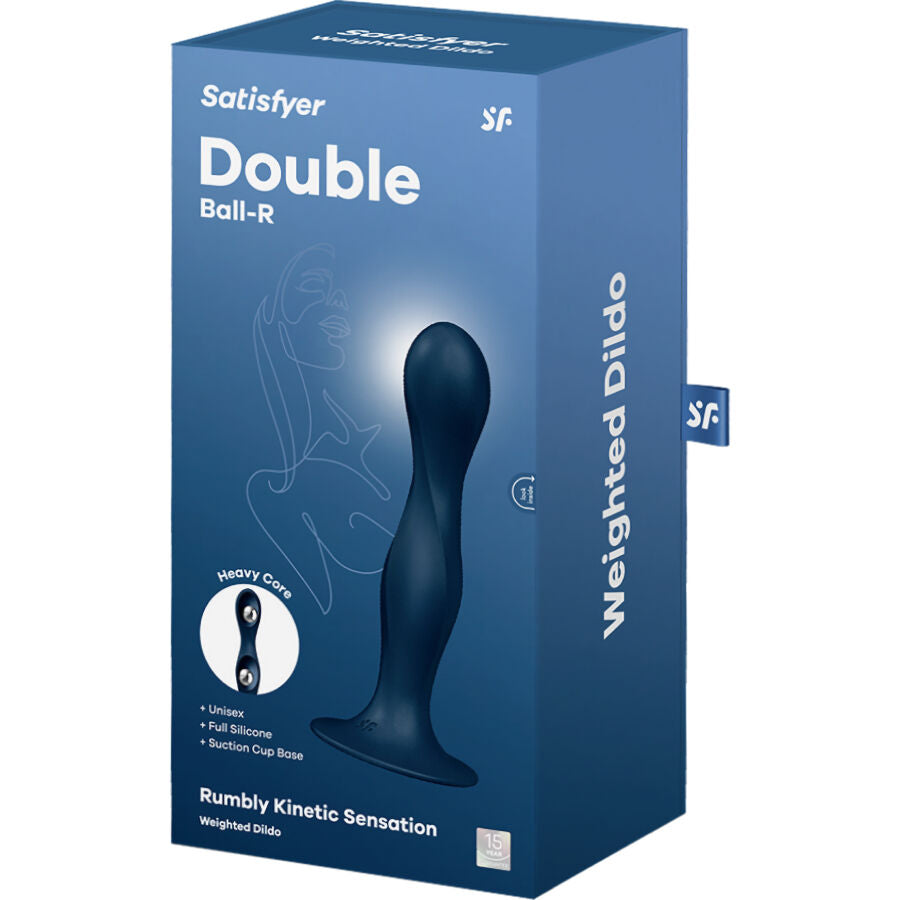 SATISFYER - DILDO IN SILICONE DOPPIA SFERA BLU – Falli senza vibrazioni – foto 4