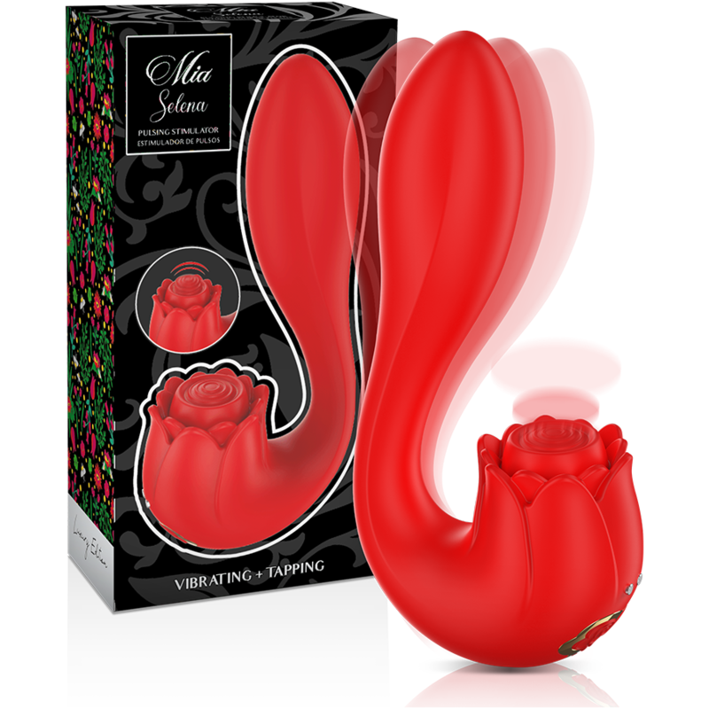 MIA -  SELENA STIMOLATORE VIBRANTE + TAPPING ROSSO – Per il clitoride