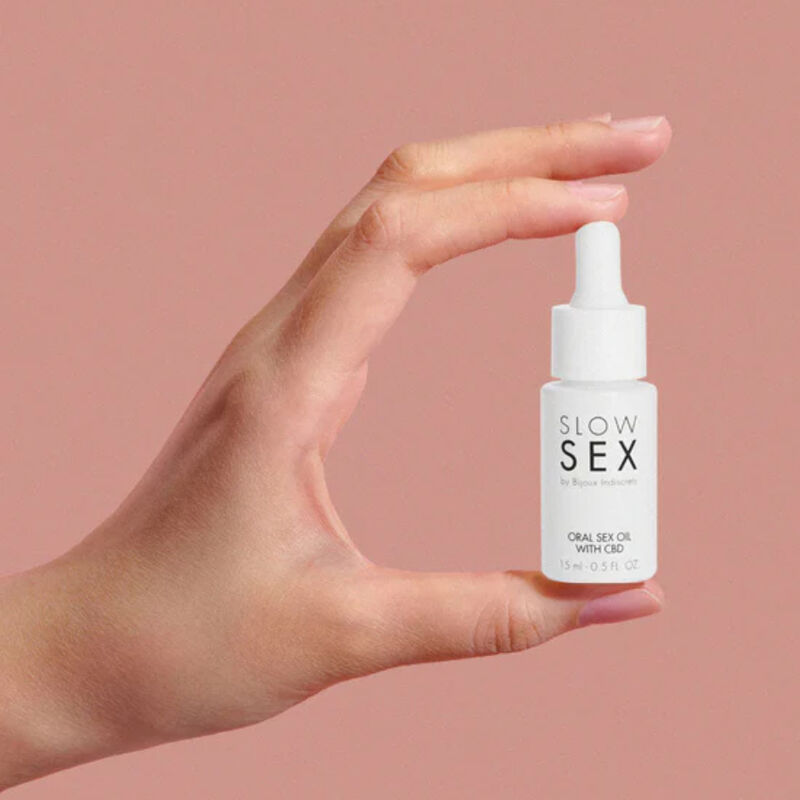 BIJOUX INDISCRETS - SLOW SEX OLIO PER SESSO ORALE CON CBD 15 ML – Per il sesso orale – foto 3