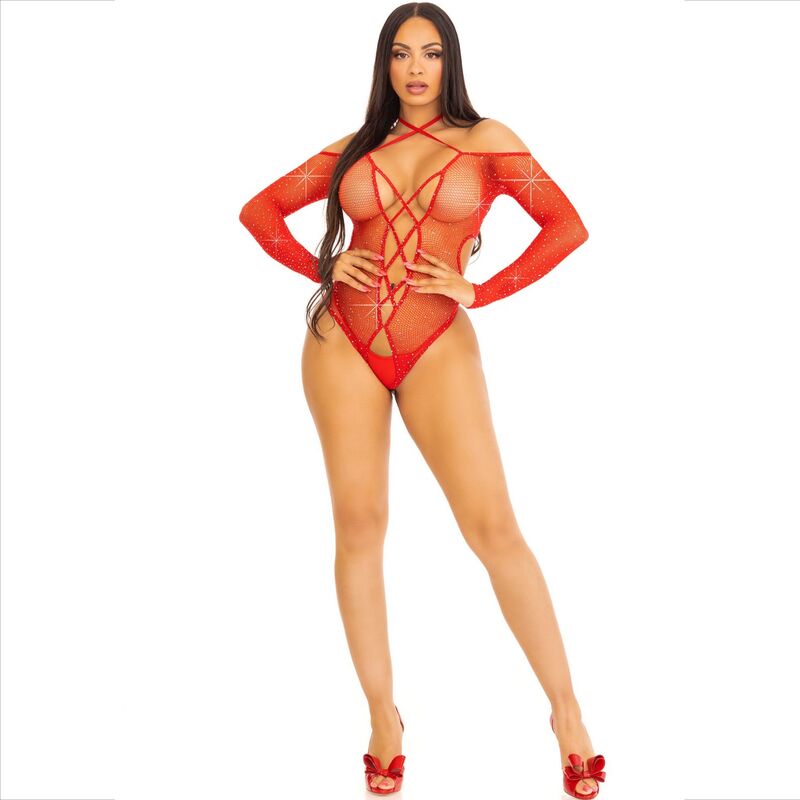 LEG AVENUE - BODY CROTHLESS CON ROSSO LUCIDO – Body – foto 5