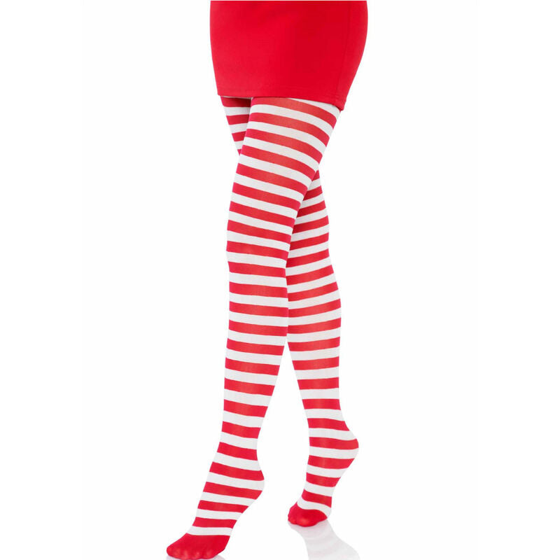 LEG AVENUE - COLLANT A RIGHE BIANCO/ROSSO – Calzini – foto 2