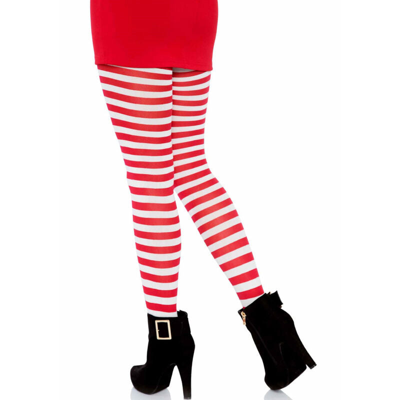 LEG AVENUE - COLLANT A RIGHE BIANCO/ROSSO – Calzini – foto 5