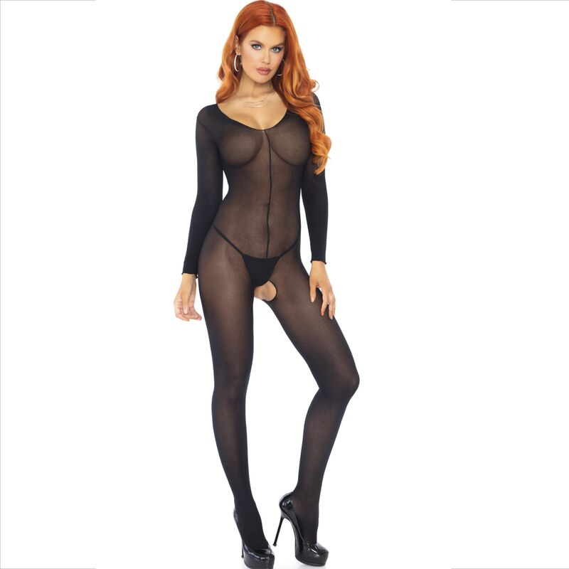 LEG AVENUE - BODYSTOCKING MANICA LUNGA NERO – Bodystocking – foto 2