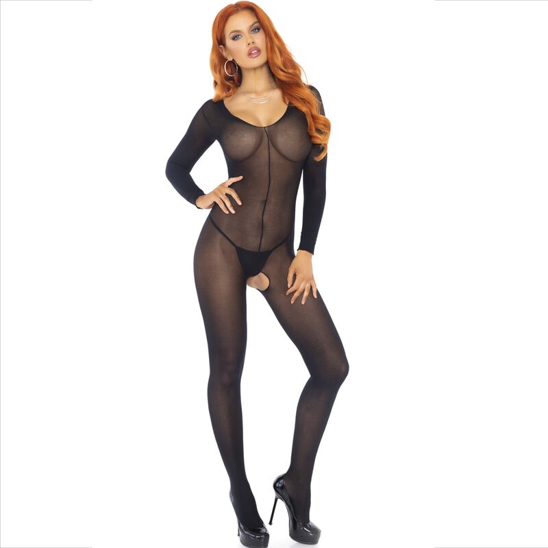 LEG AVENUE - BODYSTOCKING MANICA LUNGA NERO – Bodystocking – foto 4