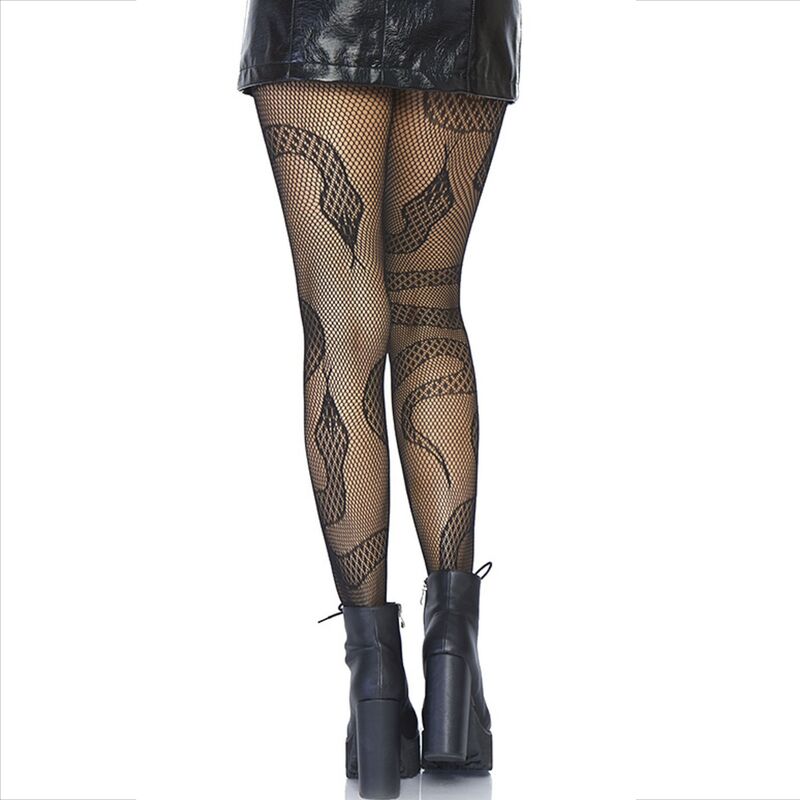 LEG AVENUE - CALZE A RETE SERPENTI NERE – Calzini – foto 2