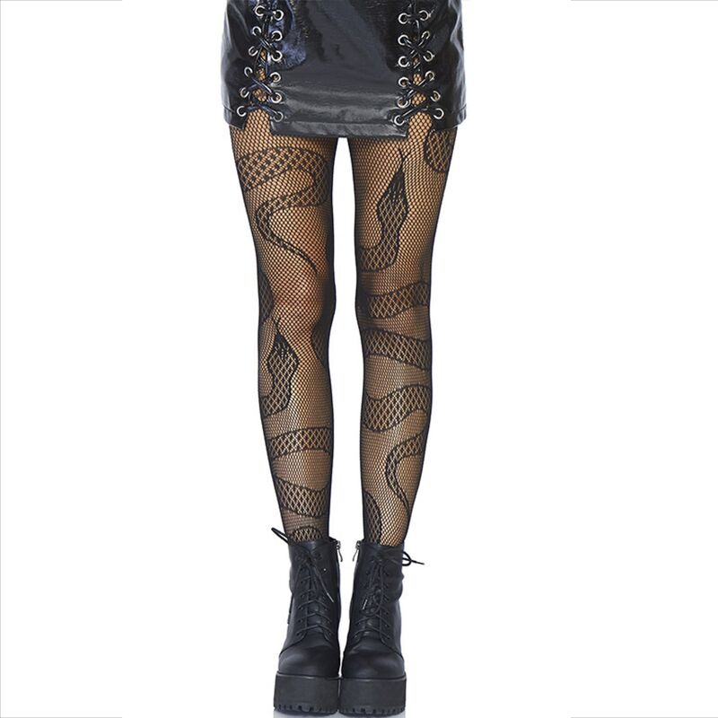 LEG AVENUE - CALZE A RETE SERPENTI NERE – Calzini