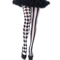 LEG AVENUE - COLLANT ARLECCHINO NERO/BIANCO – Calzini