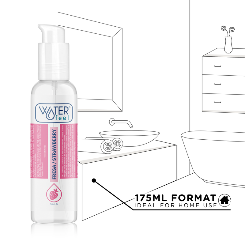 WATERFEEL - LUBRIFICANTE A BASE ACQUA DI FRAGOLA 175 ML – Con sapori deliziosi – foto 5