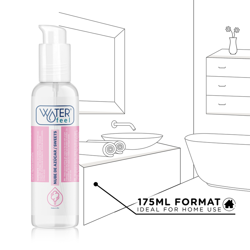 WATERFEEL - LUBRIFICANTE NUVOLA DI ZUCCHERO 175 ML – Con sapori deliziosi – foto 5