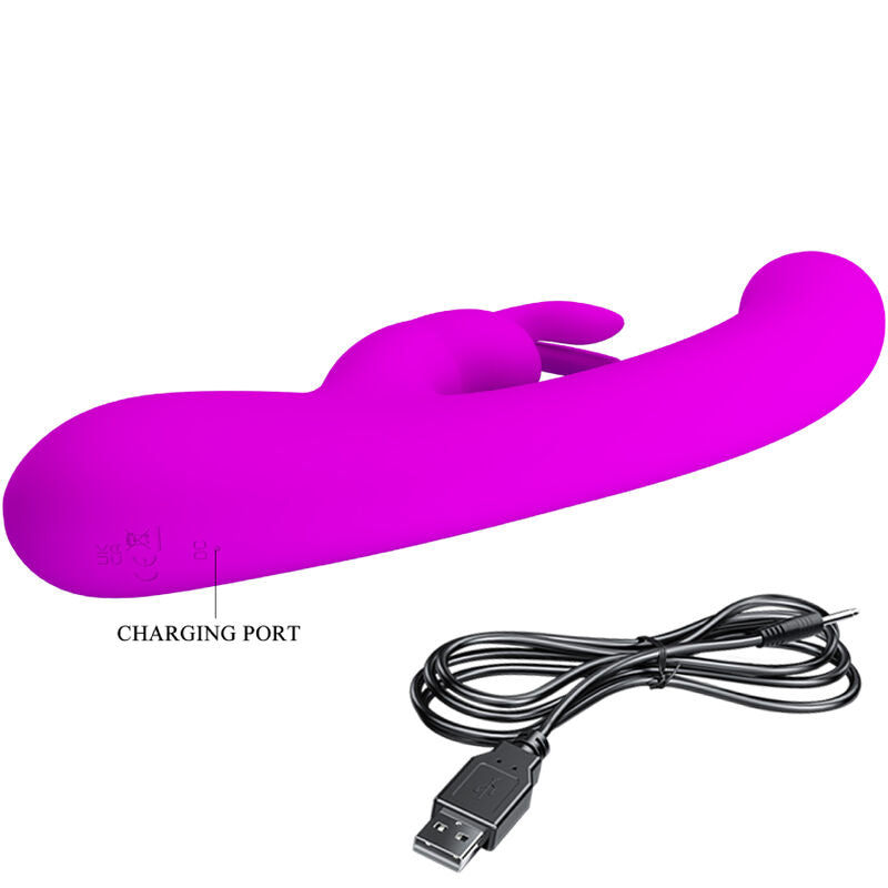 PRETTY LOVE - VIBRATORE LAMAR RABBIT E PUNTO G VIOLA – Vibratori di coniglio – foto 7
