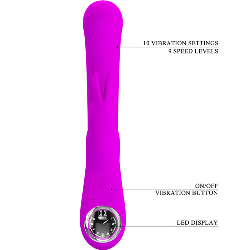PRETTY LOVE - VIBRATORE LAMAR RABBIT E PUNTO G VIOLA – Vibratori di coniglio – foto 8