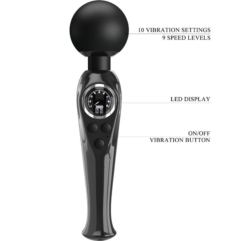 PRETTY LOVE - BACCHETTA VIBRANTE SKYLER NERA – Vibratore WAND – foto 7