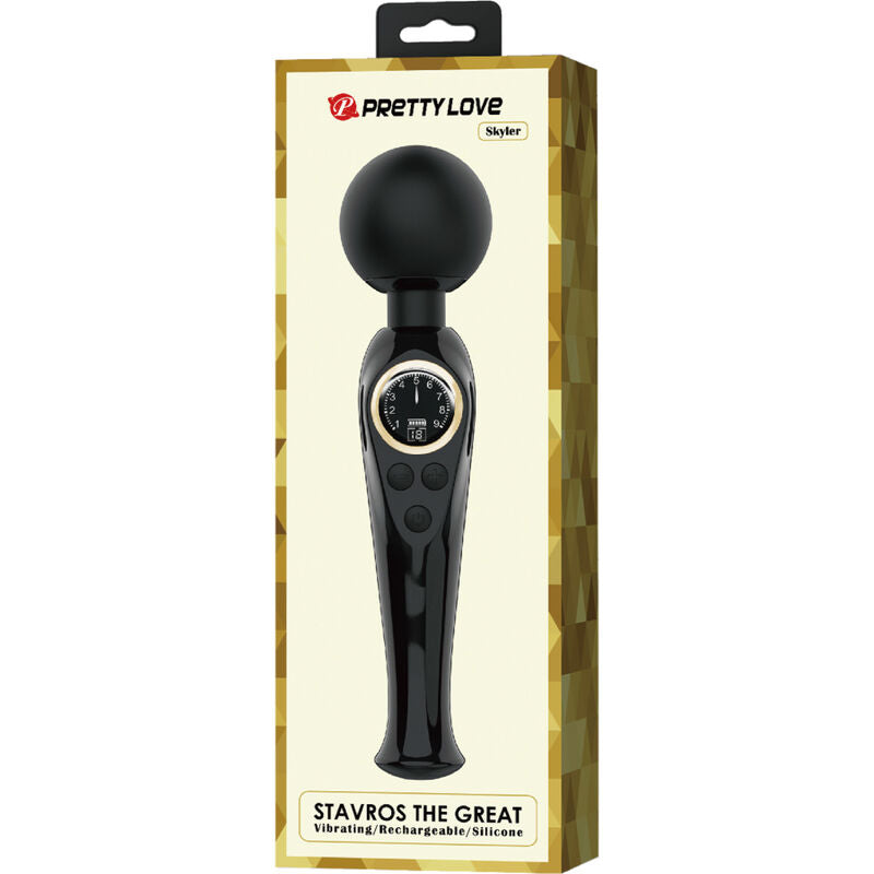 PRETTY LOVE - BACCHETTA VIBRANTE SKYLER NERA – Vibratore WAND – foto 8