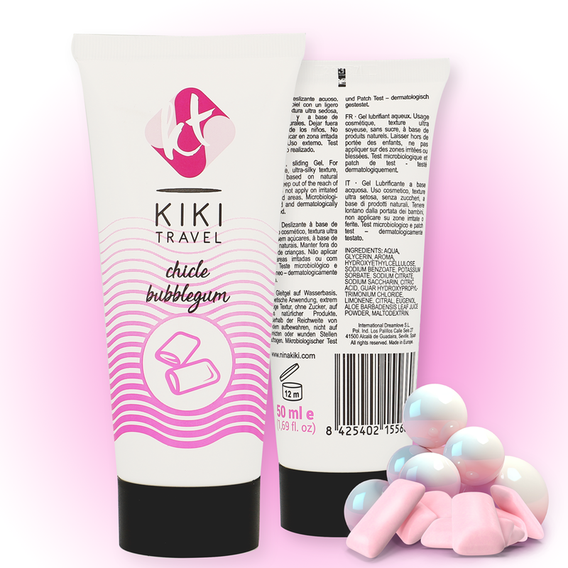 KIKÍ TRAVEL - FRAGOLA GUM LUBRIFICANTE 50 ML – Con sapori deliziosi – foto 2